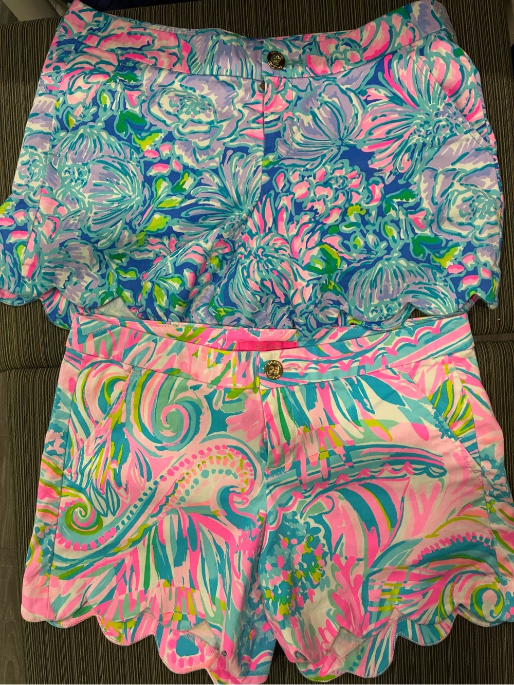 Lilly Pulitzer buttercup shorts scalloped hem 6 bundle preppy beach floral